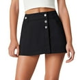 thumbnail image 2 of FASHOFT Jean Skirts for Women Denim Fashion Slim Fit Denim Skirt Summer High Waisted All Match Irregular Bodycon A Line Mini Skort Denim Skirt Black, 2 of 5