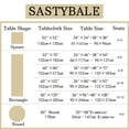 thumbnail image 4 of Mantel cuadrado dorado SASTYBALE 132 x 132 cm, resistente al agua, 4 of 7