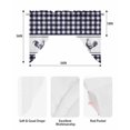 thumbnail image 5 of Farmhouse Purple Plaid Swag Valances for Windows, Small Curtains Drapes, Vintage Country Cock Checkered Kitchen Window Curtains Over Sink Window Treatment Valance for Bedroom/Bathroom 56"x36", 5 of 5