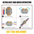 thumbnail image 3 of Juego de conectores de cables compactos para un cableado sencillo, conectores eléctricos con tuerca de palanca de 3 polos, paquete de 9, 3 of 4