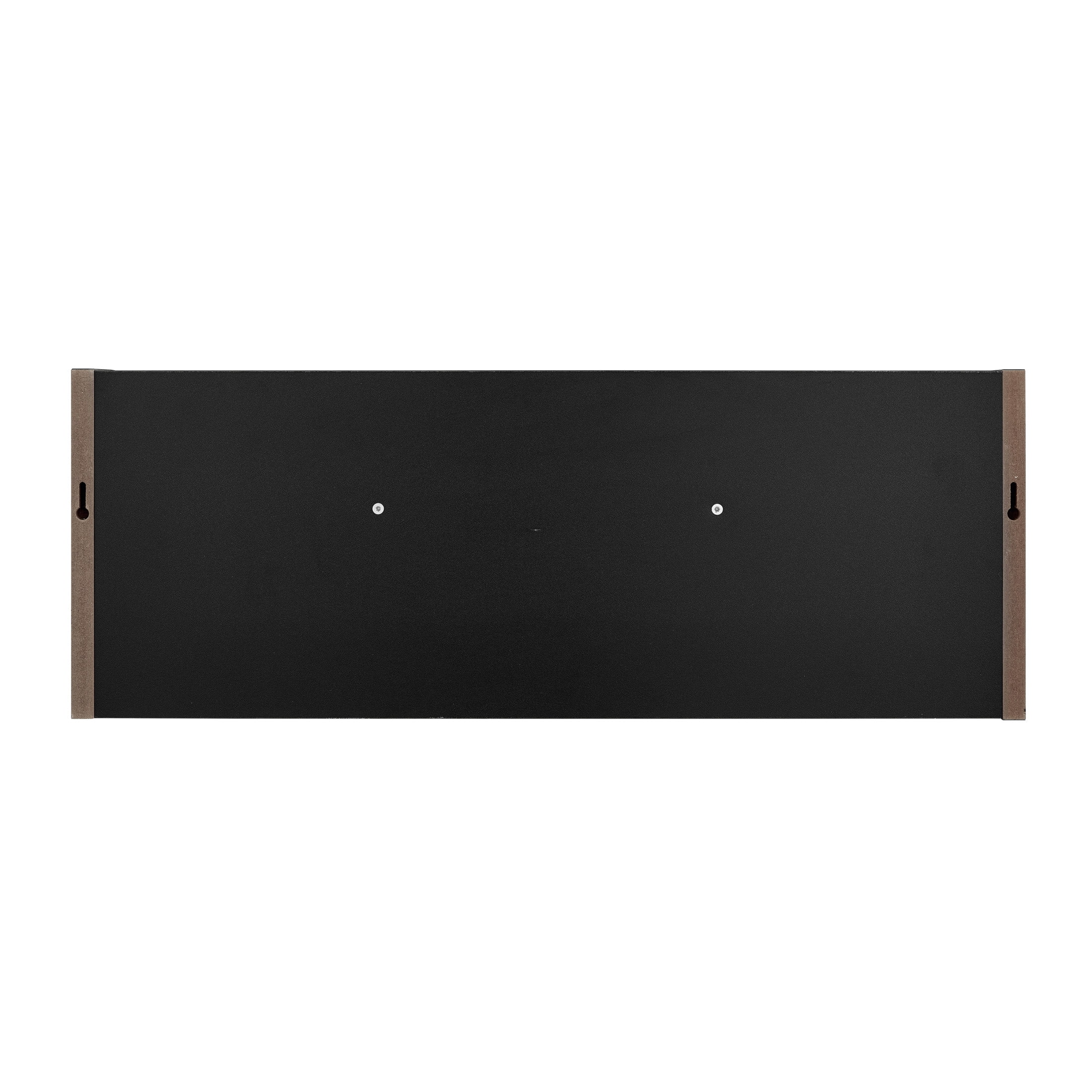 Entryway Floating Utility Wall Shelf with Hooks - Wall Mounted - Black