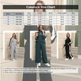 thumbnail image 3 of Cuteduck Women's Plus Size Fall Casual Half Zipper Collar 2-Piece Outfit Set Long Sleeve Wide Leg Pants Pajamas Set Pullover Breathable Lightweight Loungewear 1X-4X, 3 of 7