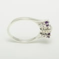 thumbnail image 5 of LBG 925 Sterling Silver Cultured Pearl & Amethyst Womens Engagement Ring - Size 4.5, 5 of 6