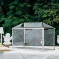 thumbnail image 4 of Small .‘‘ x .‘‘ x .‘‘ Glass Card Box with Slot & Lock for Wedding Reception Geometric Clear Envelops Box Suitable for x es Cards Gold (Slot Length cm) Handmade, 4 of 8