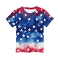 thumbnail image 4 of Sjldqy Baby Boys 4th Of July Shirt Comfy Loose Vintage Red White Blue Stars Graphic Tee Short Sleeve Crew Neck Summer Patriotic Top For Boys Size 18-24 Months Blue, 4 of 5