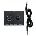 thumbnail image 2 of 2X 4 Port Audio Switch, 3.5mm Stereo AUX Audio Selector, 4 Input 1 Output/1 Input 4 Output Audio Switcher Box,2 x 3.5mm Audio Switch Switcher 2 x 3.5mm Audio cable,Black, 2 of 8