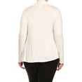 thumbnail image 4 of Women's Plus Size Long Sleeves Comfy Draped Open Front Solid Cardigan Made in USA, 4 of 5