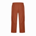 thumbnail image 5 of Resicozy Cargo Capri Pants for Men Below Knee with Pockets Lightweight Summer Baggy Drawstring Classic Capris Coffee M, 5 of 5