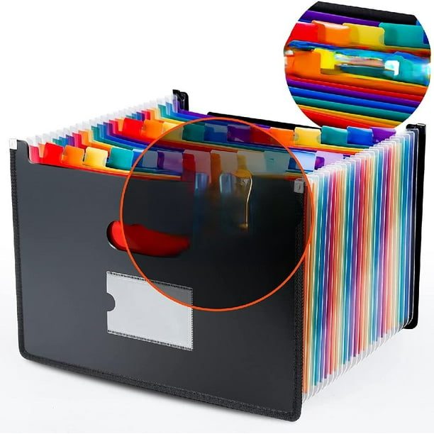 UltraLarge Accordion File Organizer, 24 Pockets Legal File Folder