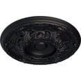 thumbnail image 3 of Ekena Millwork 19"OD x 1 1/2"P Granada Ceiling Medallion (Fits Canopies up to 7 1/8"), Hand-Painted Steel Gray, 3 of 7