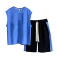 thumbnail image 2 of Summer Children Boys Sleeveless Shirts Shorts Training Sportswear Suit Toddler Boy Loose Fit 2 Piece Active Sets, 2 of 6
