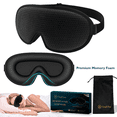 thumbnail image 1 of Máscara para Dormir 3D ComfiTime 100 % Opaca Cubre Ojos para Hombres Mujeres y Niños Negro, 1 of 13