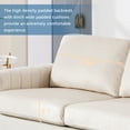 thumbnail image 6 of Lunale 65" Loveseat Sofa, Deep Seat Cloud Couch, Modern Velvet Living Room Sofa, Beige, 6 of 11
