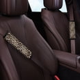 thumbnail image 3 of Chririnla Leopard Pattern Seat Belt Pad 2 Pieces Seat Belt Shoulder Strap Covers Decorative Magic Tape Suitable for Car Truck, 3 of 8