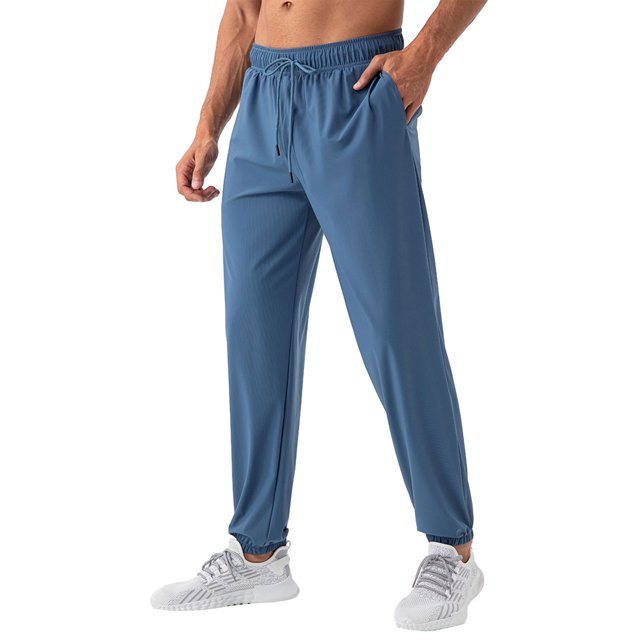 TRKIYQC Hombres Moda Pantalones Sueltos Color Sólido Ligero Cordón Cintura Elástica Pantalones Primavera Verano Casual Jogger Pantalones Pantalones De Chándal TRKIYQC moda