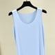 thumbnail image 4 of Camisón largo de poliéster para mujer, sin mangas, cuello redondo, color liso, holgado, para el hogar, 4 of 6