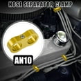 thumbnail image 2 of 3pcs Car AN10 19mm Hose Separator Clamp Oil Line Brake Line Aluminum Alloy Fuel Line Bracket Gold Tone, 2 of 6