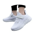 thumbnail image 3 of REDARER Kids' Breathable Running Shoes - Lightweight Non- Sneakers with Color Block for Boys & Girls,Color:Z6 White,Size:2.5, 3 of 9