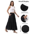 thumbnail image 3 of Sunzeyvora Women’s 100% Cotton Tiered Maxi Skirt with Pockets & Drawstring Waist, 3 of 3