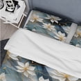 thumbnail image 4 of Designart "Serenity Of White And Teal Marble Blooms" Marble Bedding Covert Set - Glam Bed Set With 1 Sham, 4 of 5