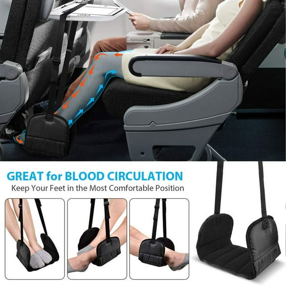 YAOMOBB Airplane Footrest Portable Memory Foam Travel Foot Rest Hammock for Plane Office Leg Rest Travel Essentials