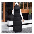 thumbnail image 4 of Women's Long Quilted Vest Winter Down Vest Transition Vest Winter Jacket Long Vest Winter Vest Lightweight Warm Quilted Casual Zip Puffer Jacket with Hood Down Coat, 4 of 11