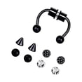 thumbnail image 2 of Maoww Magnetic Fake Septum Nose Rings Hoop Horseshoe for Women Bright Black, 2 of 8