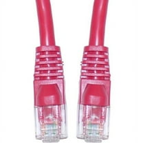 Cat6 Ethernet Cable, 24AWG, RJ45 Gold Plate Connector, ETL, 4 Pair Stranded Copper, Snagless Mold Boot Unshielded Twisted Pair (UTP) Internet Network Patch Cable, 1.5 Foot, Red, CableWholesale