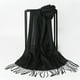 thumbnail image 4 of Guardurnaity Bufandas Invierno Cálido Sólido Mantón largo Transpirable Piel amigable Pañuelo para el cuello Bufanda Lavable Pañuelo para la Accesorios de disfraces Negro, 4 of 6