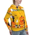thumbnail image 2 of Yiaed Happy Halloween1 Print Womens Casual Hoodies Crew Neck Long Sleeve Sweatshirts With Pocket Pullover Tops Women's Hooded Sweatshirt-Large, 2 of 5