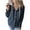 Blue, variant on TFEOQRY Women's Winter Corduroy Cardigan Jacket New Casual Solid Color Button Hooded Drawstring Outwear Long Sleeved Top Jacket Pocket Olive Green