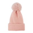 thumbnail image 1 of Gorro de Punto con Pompon de Peluche Hadley Wren Rosa Talla Única, 1 of 4