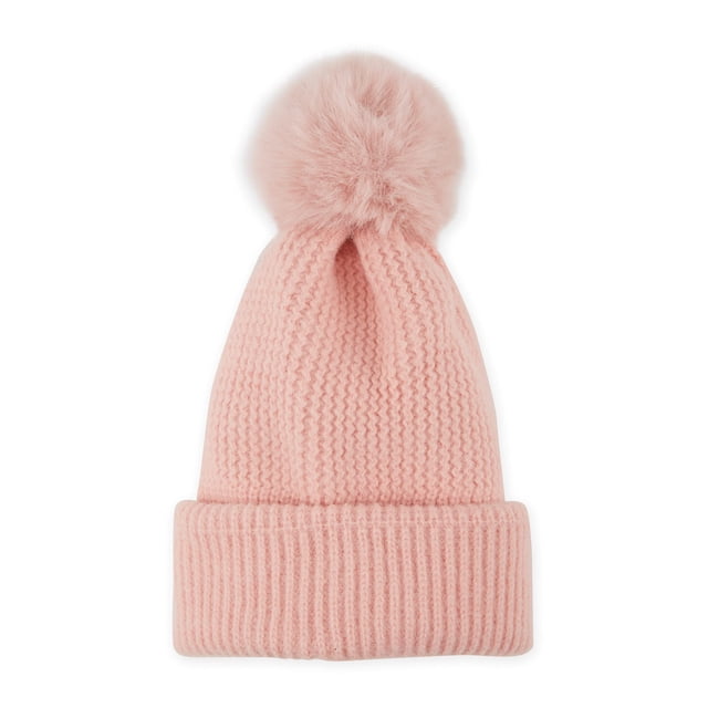 Gorro de Punto con Pompon de Peluche Hadley Wren Rosa Talla Única