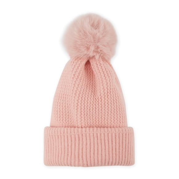 Gorro de Punto con Pompon de Peluche Hadley Wren Rosa Talla Única