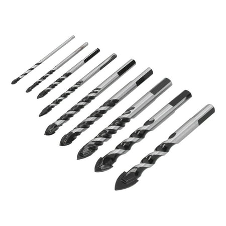 

Drilling Bits Single Double Flute Drill Bit Wear Resistant Cemented Carbide With Plastic Box For Tile Glass Wood 7Pcs Set 9Pcs Set 10Pcs Set