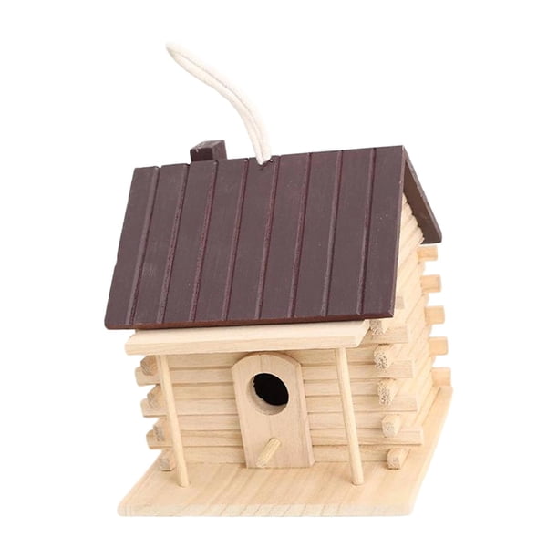 Casa para pájaros para el jardín, refugio para pájaros como regalo, para armar, colgante para el Marrón