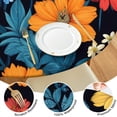 thumbnail image 4 of Pioneer Flower Floral Print Pattern Round Fitted Tablecloth with Elastic Edge,Dining Table Cover Waterproof,Outdoor Round Tablecloth for Camping,Dining,Indoor and Outdoor, 4 of 7