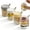 A, variant on 8 Pack Glass Oats Containers with Lids and Spoon, 12oz Breakfast Jars, Leakproof Glass Containers for Yogurt Chia Pudding A