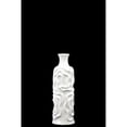 thumbnail image 2 of Urban Trends Collection 24455 Ceramic Round Cylindrical Vase With Neck & Wrinkled Sides, Small - White, 2 of 3