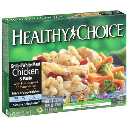 Healthy Choice Simple Selections: Grilled White Meat & Pasta W/Fire Roasted Tomato Sauce Mixed Vegetables. Chicken, 8.5 oz
