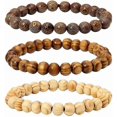thumbnail image 1 of Wood Beads Bracelet for Men Women Lava Stone Essential Oil Diffuser Bracelet, 1 of 5