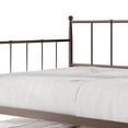 thumbnail image 2 of Castle Place Sleek Twin Size Metal Daybed with Trundle, Brown, 2 of 7
