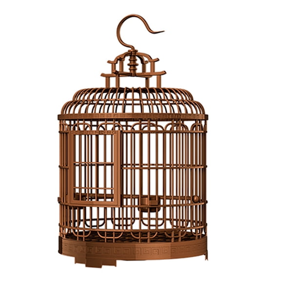 GETAJGHSD Spacious Light Brown Bird Cage Large Portable Travel Carrier for Parakeets