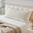 thumbnail image 5 of Cream Geometric Long Body Pillow Cover 20x60 Inch, White Greek Key Design Abstract Modern Art Decorative Pillowcase with Zipper, Microfiber Soft Breathable Long Pillowcases for Women, 5 of 9