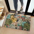 thumbnail image 2 of Bohemian Retro Floral Non-Slip Entryway Door Mat,Boho Indoor Decor Durable Low Plush Door Mat,Washable Welcome Rug for Patio Hallway Home Decor 16x24 Inches, 2 of 7