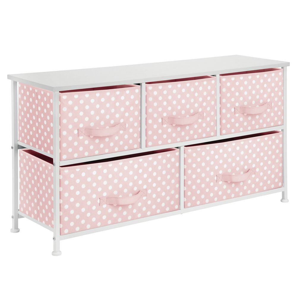 3 Drawer Drawers Shelf Canvas Metal Storage Unit Wardrobe Pink Girls Butterfly 