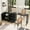 Black, variant on 89.7 Inch Wooden Sideboard with Extendable Table, Multifunctional Storage Cabinet with 2 Doors and 3 Drawers for Living Room and Kitchen, Black and Natural
