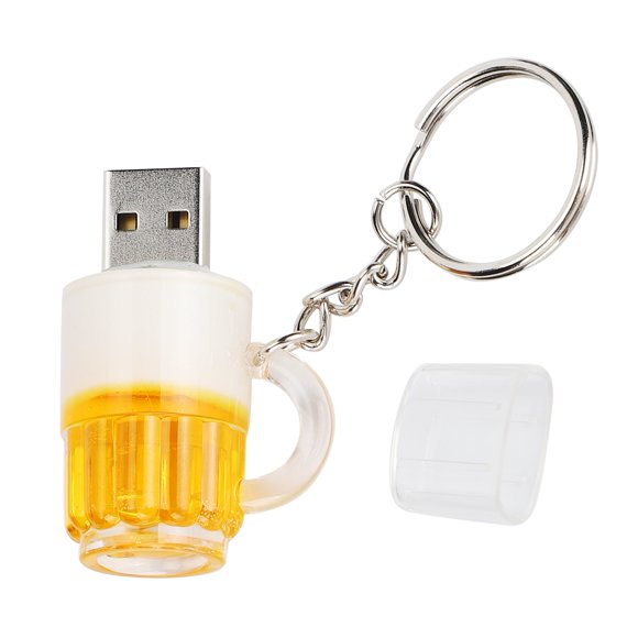 Usb USB Flash Drive Cartoon Domineering Beer Mug Shape Portable Storage Memory Stick
