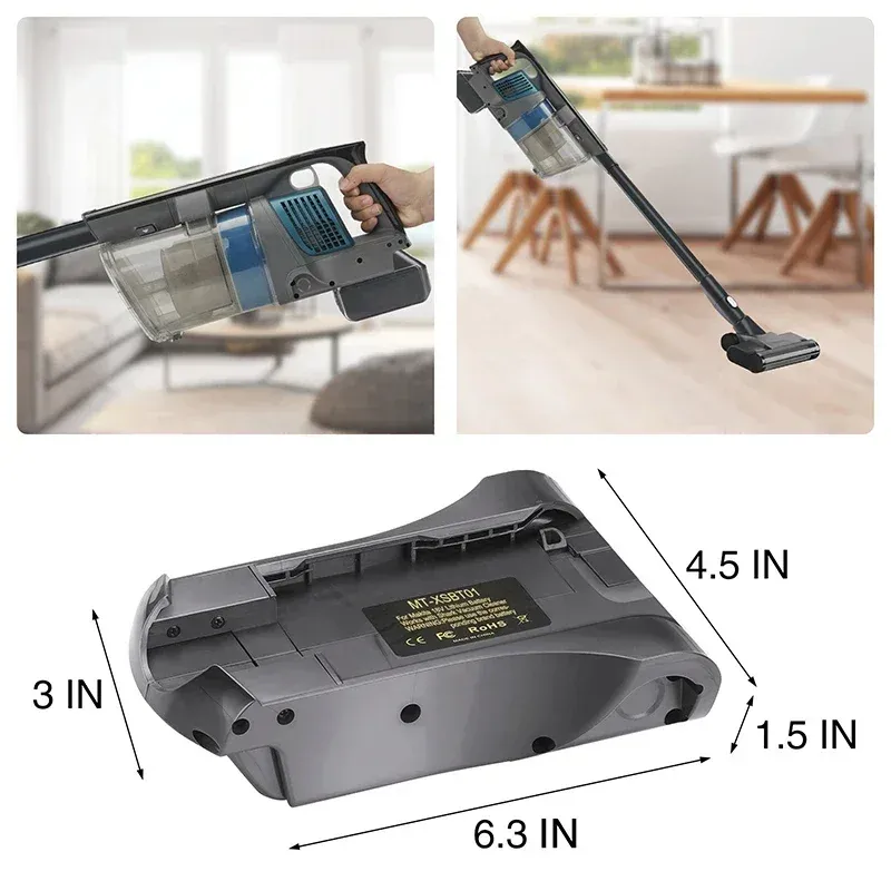 Adapter Converter For Mil*wau*kee 18V Li-ion Battery Replace for Shark-XSBT620 XSBT750 XSBT700 Battery Vacuum Cleaner