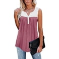 thumbnail image 1 of Blusa de verano con dobladillo suelto, blusa de verano con escote en V, sin mangas, con escote en V y dobladillo suelto, blusa con escote en V y dobladillo suelto, confiabilidad excepcional, 1 of 6